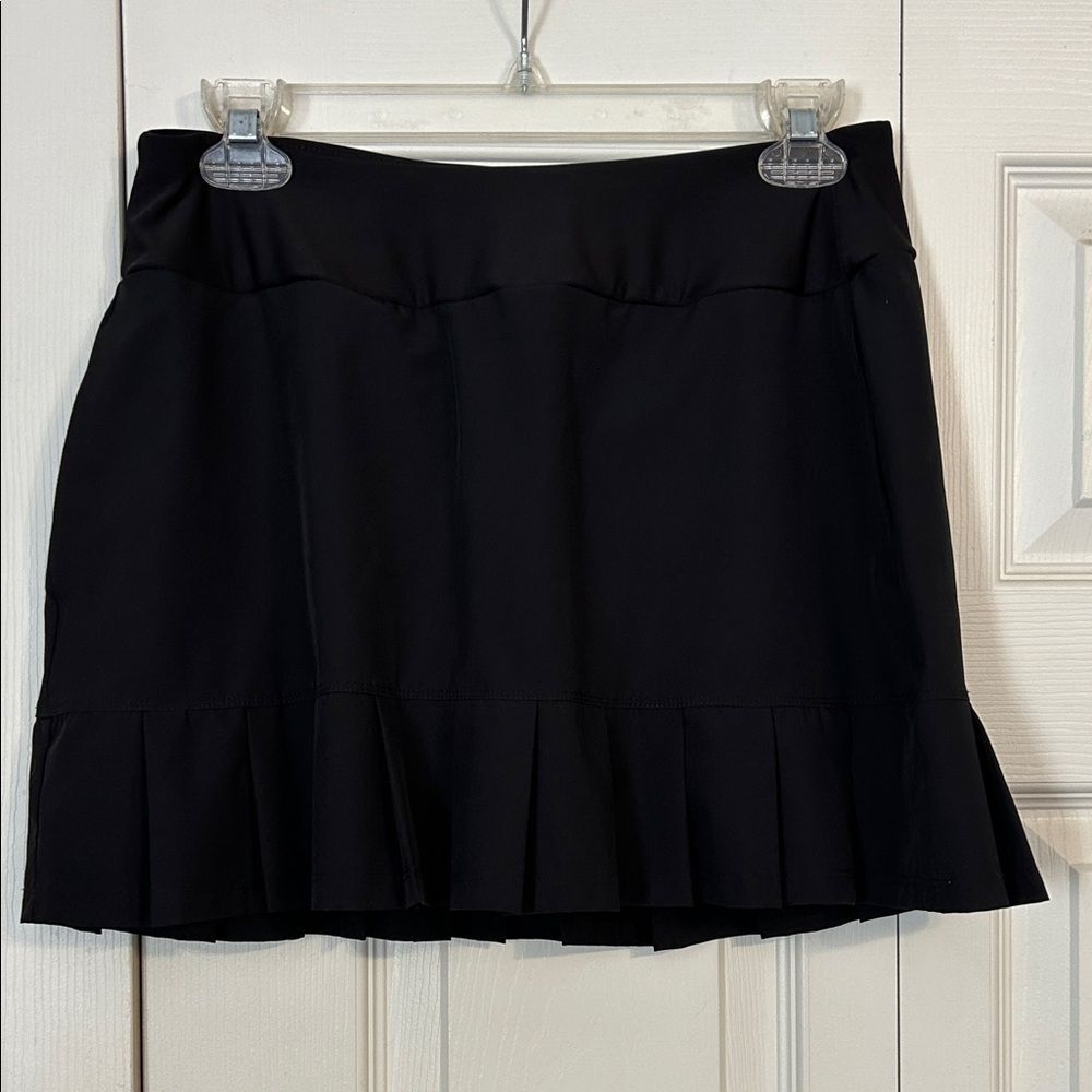 TEE TIME Small Black Pleated Skort Golf Tennis Athleisure Workout Bike Shorts